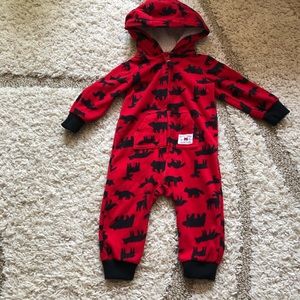 Winter one piece fleece suit